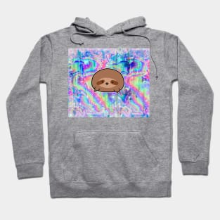 Chubby Sloth Blob Rainbow Holographic Hoodie